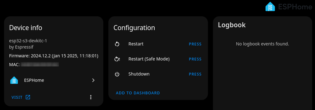 HA Integrations Device