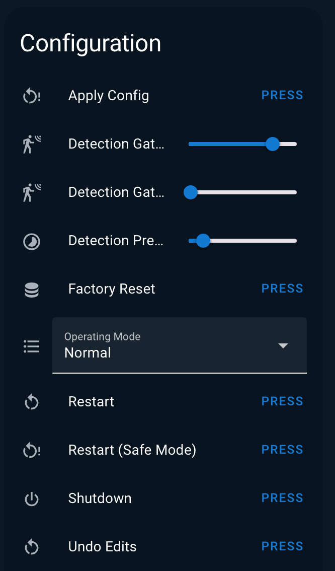 HA Device Configuration